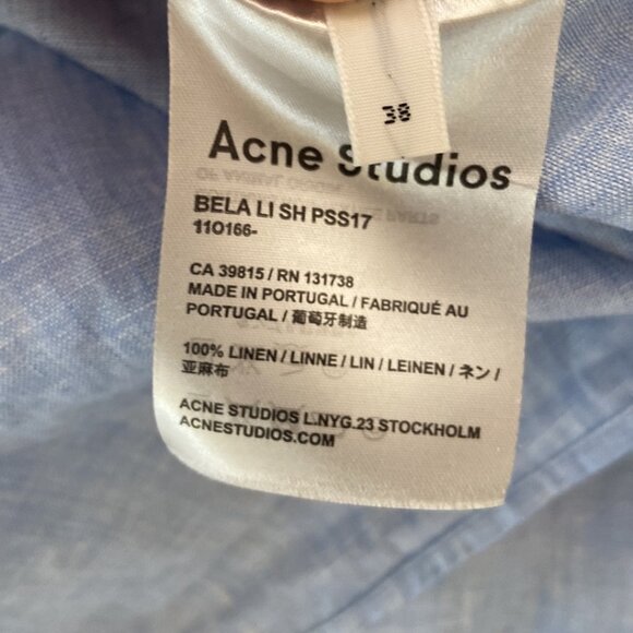 Acne Studios Bela Slub Linen Shirt - Picture 7 of 10